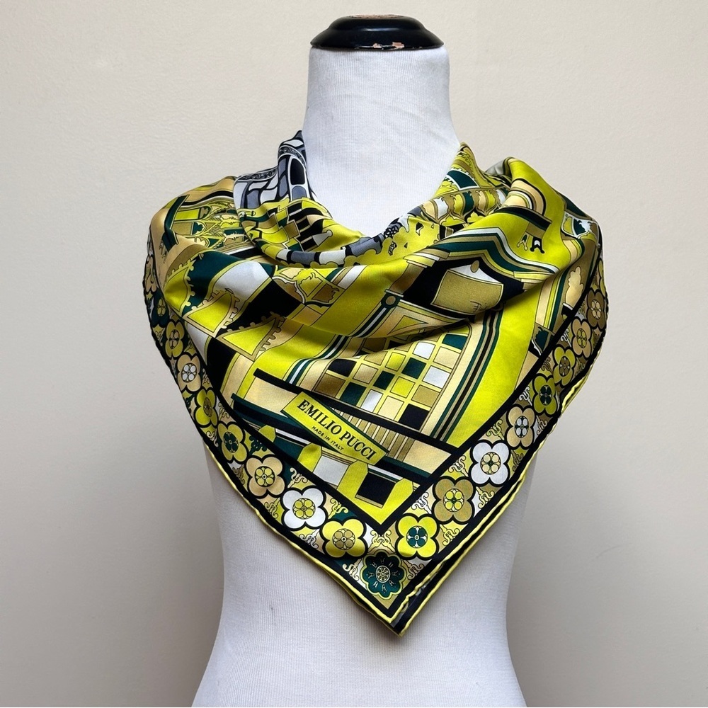 Emilio Pucci Cities of‎ the World Milan Duomo Silk Scarf Rare Collectible Print - Picture 2 of 13